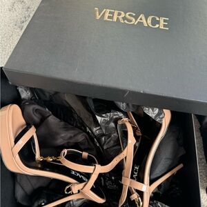 Versace Nude Strappy Heels